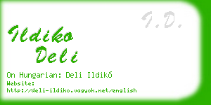 ildiko deli business card